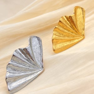 1 Piece Retro Oversize Flower Stainless Steel Gold Color Women's Adjustable Rings h5 Picture3