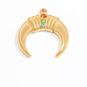 1 Piece Delicate Series Vacation Marine Element Oil- Glazing Stainless Steel Gold Color Women's Pendants h5 Picture8