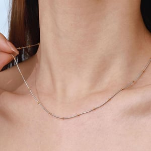 1 Piece Simple Series Daily Line Stainless Steel Gold & Silver Color Women's Chain Necklaces h5 Picture7