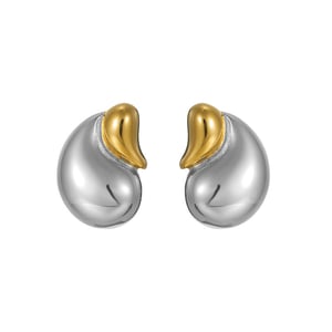 1 Paar Simple Series Casual Droplet Edelstahl 14K vergoldet Damen Ohrstecker h5 Bild5