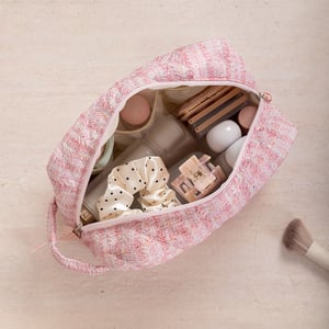 1 Piece Simple Sweet Style Patchwork Polyester Women Makeup Bag h5 Picture5