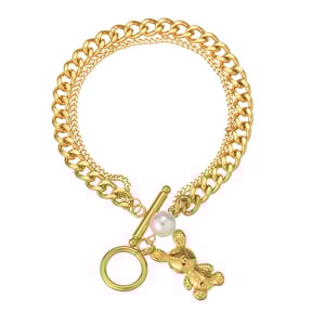 1 Stück Simple Series Tägliche einfarbige Edelstahl-Charm-Armbänder für Damen h5 Bild2