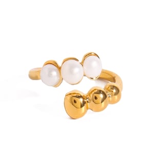 1 Piece Charming Series Elegant Spiral Shape Stainless Steel Gold Color Women's Single Rings h5 Picture6
