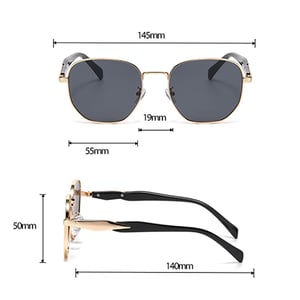 1 Paar Simple Series Casual Patchwork Edelstahl Unisex Sonnenbrille h5 Bild6