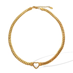 1 paire de petits colliers de luxe simples et légers, tendance féminine, en acier titane plaqué or, style cubain, pendentif pour femme h5 Image6