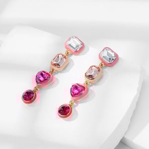 1 Piece Dazzling Style Chic Pink Heart & Butterfly Shape Gold Color Alloy Women's Charm Bracelets h5 Picture5