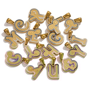 1 Piece Simple Series Chic Letter Stainless Steel Gold Color Unisex Pendants h5 Picture6