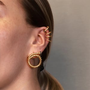1 Paar Simple Series Retro Geometrischer Edelstahl 18 Karat vergoldete Damen-Clip-On-Ohrringe h5 Bild3