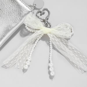 1 Piece Romantic Series Sweet Bow Knot Iron Artificial Pearl Women's Bag Charms h5 Picture5