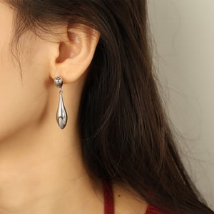 1 Paar Simple Series Simple Droplet Edelstahl Goldfarben Damen Tropfenohrringe h5 Bild7
