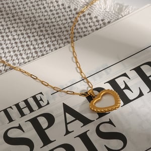 1 Stück Romantische Serie Süße Liebe/Herzform Edelstahl Gold Farbe Damen Anhänger Halsketten h5 Bild5