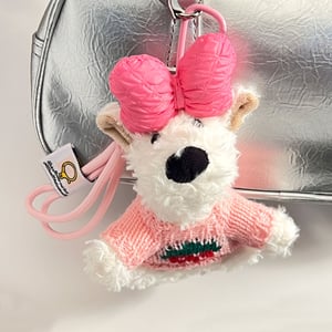 1 Piece Vivid Series Sweet Bowknot Puppy With Sweather Rayon Women's Bag Charms h5 Picture3
