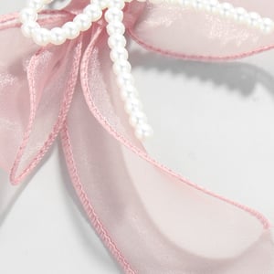 1 Stück Romantische Serie Süße Schleife Knoten Organza Künstliche Perle Damen Tasche Charms h5 Bild5