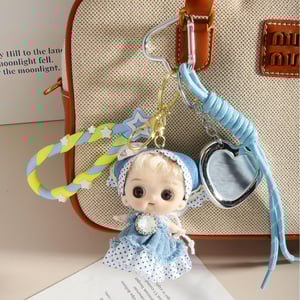 1 Piece Fairy Series Sweet Polka Dots Clothers Doll Rayon Women's Bag Charms h5 Picture7