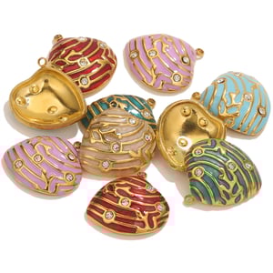 1 Piece Polychrome Series Shell Stainless Steel Women's Pendants h5 Picture5