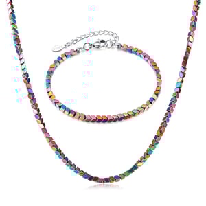 Collane a strati da uomo in acciaio inossidabile con perline colorate h5 Immagine6