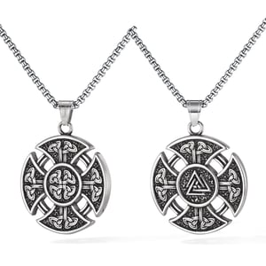 Elegante Herrenhalsketten aus Edelstahl mit keltischem Knoten h5 