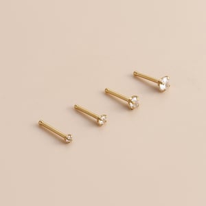 1 piercing para la nariz de circonita delicada para mujer h5 Imagen5