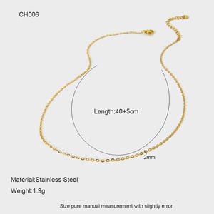 Einfache, vielseitige DIY-Kette aus goldfarbenem Edelstahl h5 