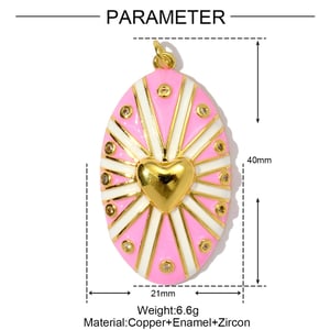Opulent Oval Copper Gold Color Pendants h5 Picture2