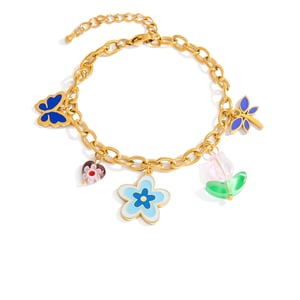 Designable Fruits Stainless Steel Colorful Women's Charm Bracelets h5