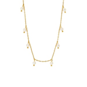 Collana con ciondolo da donna con perle della serie semplice, 1 pezzo h5 Immagine5