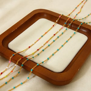 Light Luxury and Sweet Multi - colored DIY Stainless Steel Bead Cha h5 Picture2