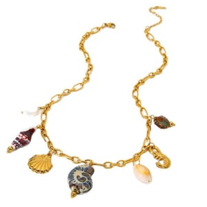 Collana con ciondolo in acciaio inossidabile della collezione Vintage Ocean di Fashion h5 Immagine5