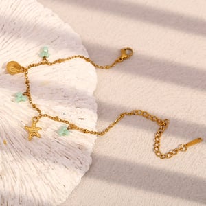 Cute Shell Stainless Steel Gold Color Charm Bracelets h5 Picture5