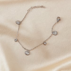 1 Piece Marine Series Fashionable Conch Stainless Steel Gold Color Women's Charm Bracelets h5 Picture7