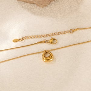 1 Stück Simple Series Tägliche geometrische Edelstahl Goldfarbene Damen-Anhängerketten h5 Bild5