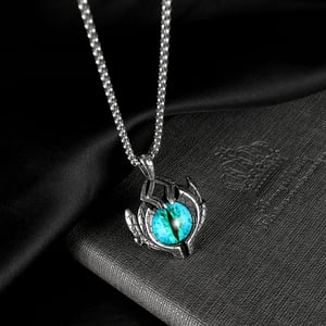 Collana da uomo in acciaio inossidabile con occhio di demone, 1 pezzo h5 Immagine4