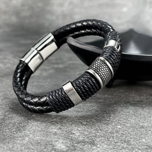 1 stuk moderne rechthoekige leren herenarmbanden h5 Afbeelding3