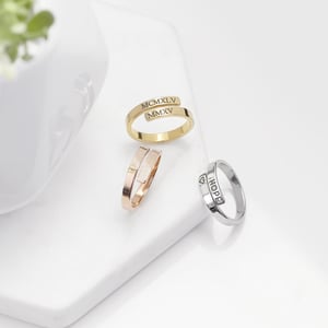 Simple Series Everyday Gold - colored Stainless Steel Couple Rings h5 Picture9
