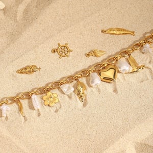  style herz edelstahl gold farbe anhänger halsketten h5 Bild5