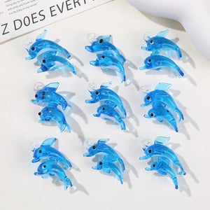 1 Piece Cute Dolphin Glass DIY Jewelry Beads h5 Picture2
