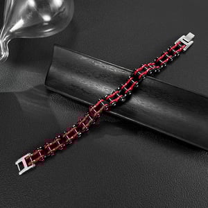 Braccialetti da uomo in acciaio inossidabile con catena colorata, 1 pezzo h5 Immagine6