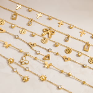 Heart Stainless Steel Gold Color Anklets h5 Picture5