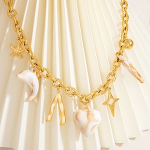 Oceanic Stainless Steel  Gold Color Pendant Necklaces h5 Picture4