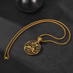 Collar con colgante sofisticado de acero inoxidable Griffin para hombre (1 pieza) h5 Imagen9