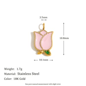 Premium Feeling Airy Pink Stainless Steel DIY Accessories h5 Picture5