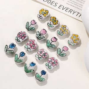 1 Piece Casual Series Flower Ceramics DIY Jewelry Beads h5 Picture4
