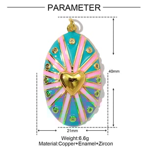 Opulent Oval Copper Gold Color Pendants h5 Picture4
