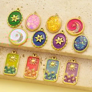1 Piece Luxurious Series Exquisite Tarot Stainless Steel Gold Color Women's Pendants h5 Picture3