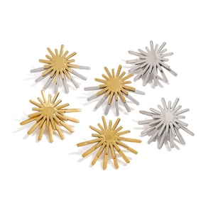 Retro Edelstahl Gold Farbe Ohrstecker h5 Bild7
