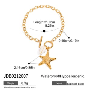 Seestern-Charm-Armbänder aus Edelstahl in  h5 Bild2