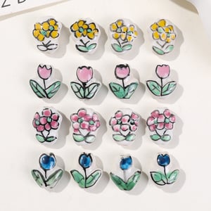 1 Piece Casual Series Flower Ceramics DIY Jewelry Beads h5 Picture2