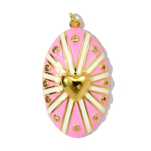 Opulent Oval Copper Gold Color Pendants h5