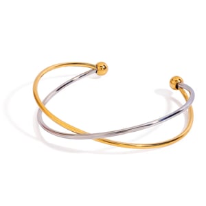 Einfache geometrische Manschettenarmbänder aus Edelstahl in verschiedenen Farben h5 