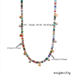 Böhmische Natursteinperlen Damen Perlenketten h5 Bild2